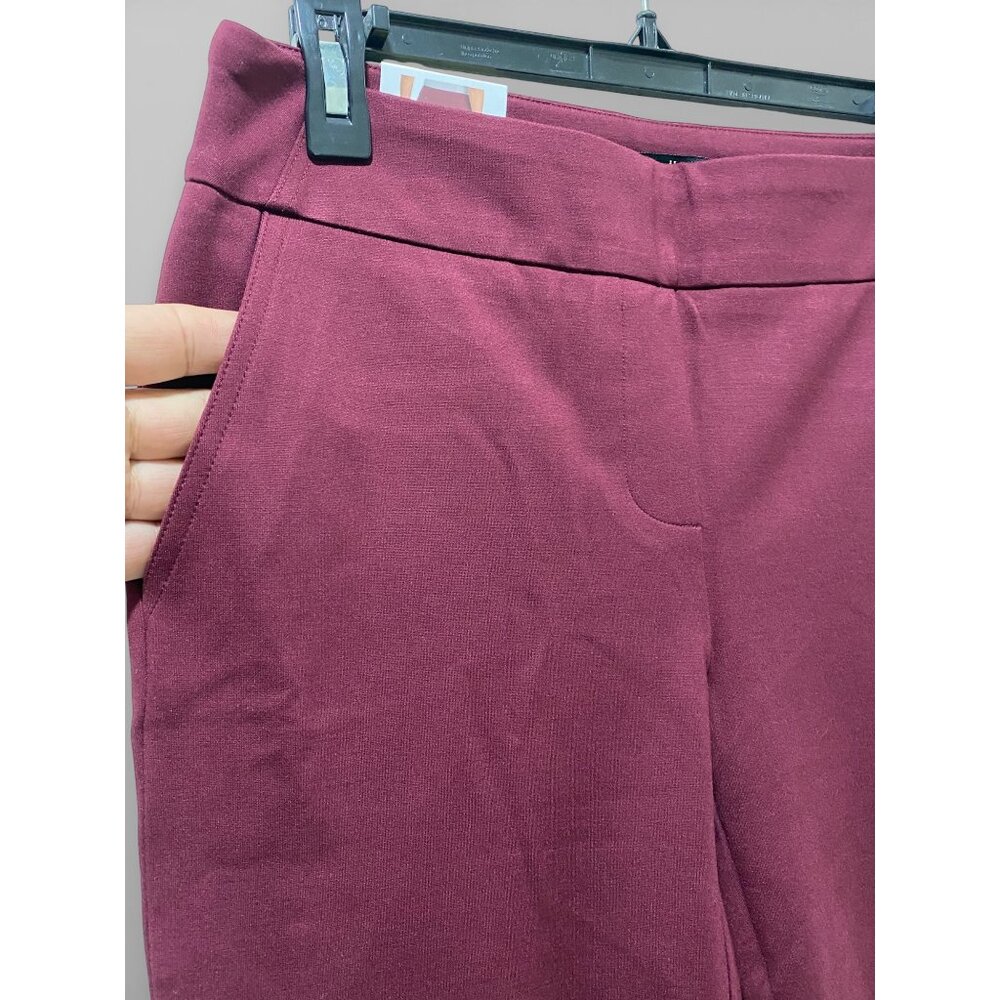 NWT Dalia Women’s Pull-on Ponte Pant, Mid-Rise Narrow Leg, Size S, Ruby - Picture 5 of 14